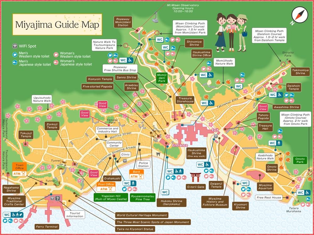宮島の地図